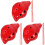 3Pcs Lightweight Red 6-Hole Ceramic Ocarina for Beginner Practice 4