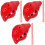 3Pcs Lightweight Red 6-Hole Ceramic Ocarina for Beginner Practice 5