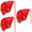 3Pcs Lightweight Red 6-Hole Ceramic Ocarina for Beginner Practice 9