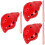 3Pcs Lightweight Red 6-Hole Ceramic Ocarina for Beginner Practice 8