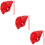 3Pcs Lightweight Red 6-Hole Ceramic Ocarina for Beginner Practice 11