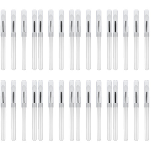 32Pcs Portable Transparent Silicone Lip and Eyeshadow Makeup Brushes 2