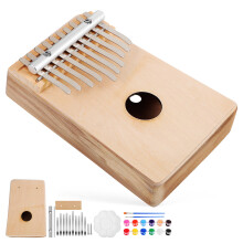 3Pcs Wooden Kalimba Piano Thumb Instrument for Kids with DIY Paint
