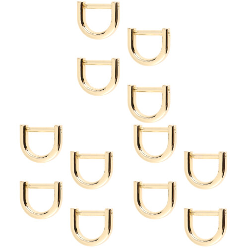12Pcs Golden D Ring Buckles Durable Semi-Circular Bag Hardware 2