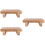 3Pcs Light Brown Wood Step Stools Stable Footrest for Home Office 9