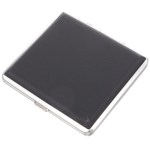 2Pcs Portable Leather Cigarette Storage Container Black Flip Box 1