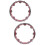 2Pcs Red Percussion Instruments Handheld Tambourine for Concert 7
