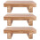 3Pcs Light Brown Wood Step Stools Stable Footrest for Home Office 10
