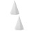 2Pcs White Plaster Sketch Practice Sculpture Geometrical Home Ornament 9