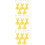 30Pcs Lightweight Plastic Scratcher Yellow Keychain Tool 8