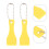 30Pcs Lightweight Plastic Scratcher Yellow Keychain Tool 10
