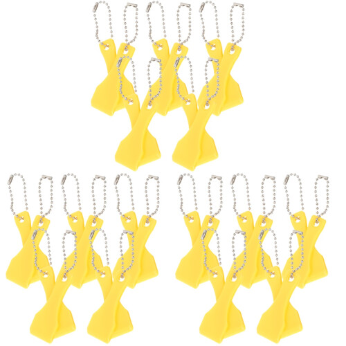 30Pcs Lightweight Plastic Scratcher Yellow Keychain Tool 1