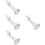 4Pcs Adjustable White Metal Projector Screen Wall Mount Holder Bracket 8