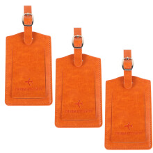 12Pcs Orange Suitcase Tags for Travel Bags and Luggage