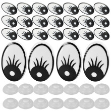 5Sets Sturdy Plastic Fake Doll Eyes Assorted Color for DIY Doll Making