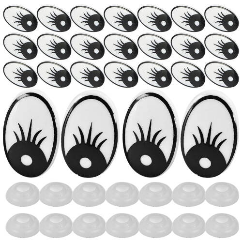 5Sets Sturdy Plastic Fake Doll Eyes Assorted Color for DIY Doll Making