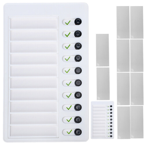 5Sets Multifunctional White ABS Chore Charts for Children Planning 1