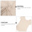3Pcs Durable Beige Armpit Vest Soft Breathable Material 4