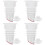 4Pcs Shower Drain Core Silicone White Odor Proof Backflow Preventer 6