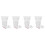 4Pcs Shower Drain Core Silicone White Odor Proof Backflow Preventer 5