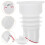 4Pcs Shower Drain Core Silicone White Odor Proof Backflow Preventer 10