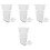 4Pcs Shower Drain Core Silicone White Odor Proof Backflow Preventer 4