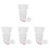 4Pcs Shower Drain Core Silicone White Odor Proof Backflow Preventer 3