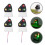 12Pcs Silver Miniature Signal Lamp Model ABS Train Layout Decor 5