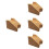 4Pcs Guitar Neck Rest Pillow Cork Material Light Brown Support Rack 8
