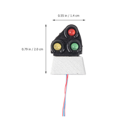 12Pcs Silver Miniature Signal Lamp Model ABS Train Layout Decor 1
