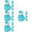 16Pcs Soft Silicone Cat Boots Claw Covers Paw Protectors Sky-Blue 9
