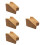 4Pcs Guitar Neck Rest Pillow Cork Material Light Brown Support Rack 9