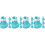 16Pcs Soft Silicone Cat Boots Claw Covers Paw Protectors Sky-Blue 6