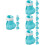 16Pcs Soft Silicone Cat Boots Claw Covers Paw Protectors Sky-Blue 8