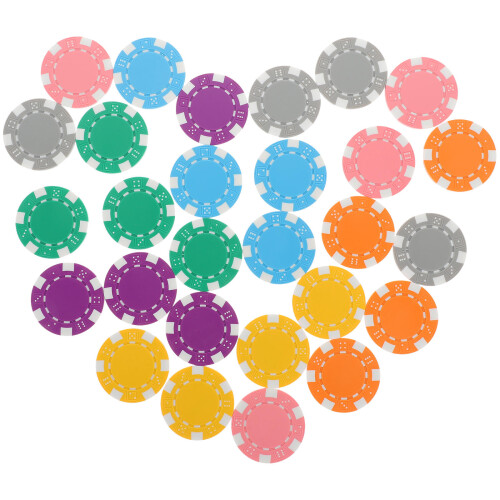 112Pcs PP Poker Game Chips Assorted Color Plastic Tokens for Home Use 1