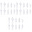 30St Plastic Witte Mini Mensen Figuren Voor Modelspoor Landschap Decor 3
