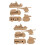 10St Compacte 3D Papier Auto DIY Kinderspeelgoed Beige 9
