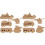 10St Compacte 3D Papier Auto DIY Kinderspeelgoed Beige 4