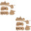 10St Compacte 3D Papier Auto DIY Kinderspeelgoed Beige 8