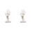 2St Menselijk Hand Skelet Model PVC Wit Voor Training 8