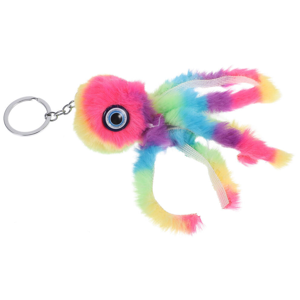4St Zachte Octopus Sleutelhangers Met Metalen Haak Decor-image