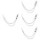 4St Zilveren Broekketting Modieuze Accessoire 8