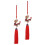 4St Rood Auto Ornament Achteruitkijk Decoratie 3