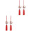 4St Rood Auto Ornament Achteruitkijk Decoratie 5