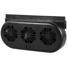 2St ABS Zwart USB Ventilator Voor Auto Raam En Luchtcirculatie