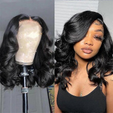(As show, One size) Dyed wig Fashion women's medium long curly hair medium part wave micro curl chemical fiber wig head set 45cm,2024 Ping