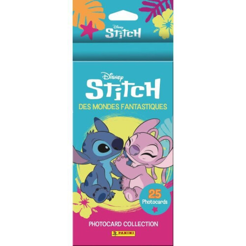 Blister - PANINI - STITCH PHOTOKARTEN - 4 Päckchen + 1 geschenkt - 25 Karten