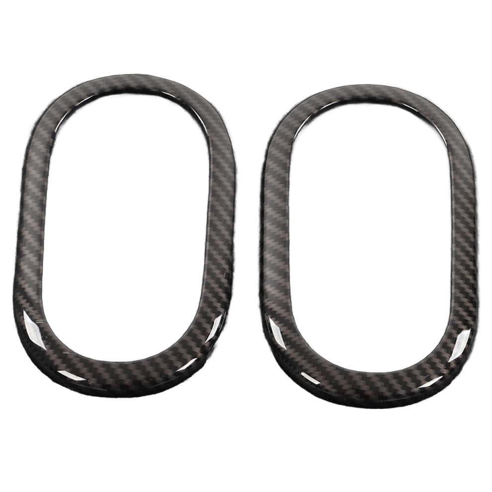 2Pcs Carbon Fiber Style Interior Door Handle Bezel For Smart C453 A453 W453 8051375942695