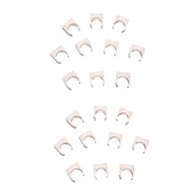 20 Pcs 20mm Diameter White PVC Water Supply Pipe Clamps Clips Fittings