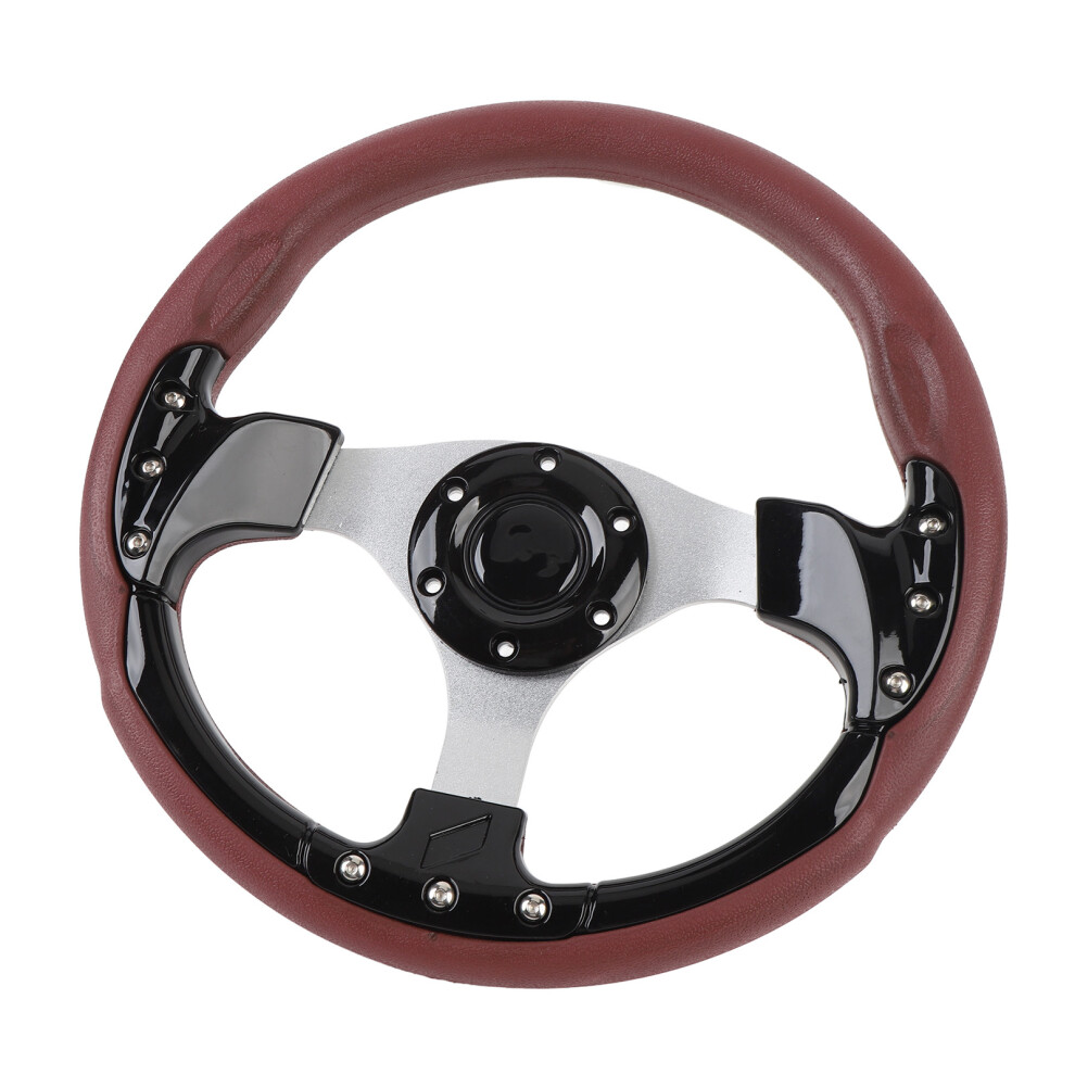 13In Universal Racing Steering Wheel Shockproof Pu Leather Sport Style In Black 6911378438439